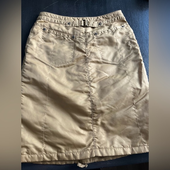 JNBY Gold Skirt Full Front Zip Size 160 Pockets Vintage Y2K - Picture 4 of 13